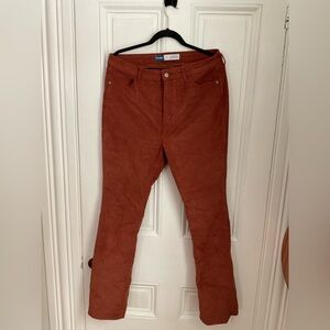 Old Navy kicker boot cut corduroys size 12 terra-cotta rust